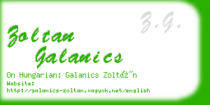 zoltan galanics business card